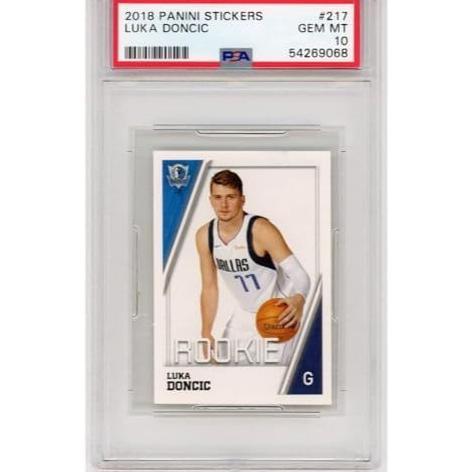 BEST SELLER Graded 2018-19 Panini Stickers Luka Doncic #217 Rookie RC Basketball Card PSA 10 Gem Min