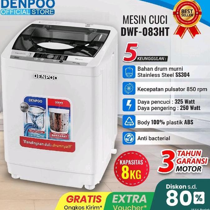 Denpoo Mesin Cuci DWF 083 HT 8 KG