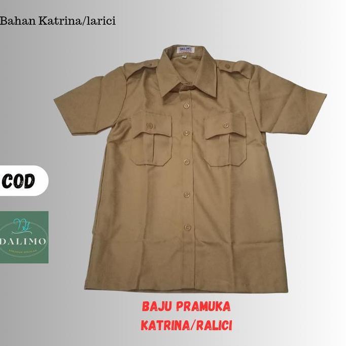 New- Baju Pramuka Bahan Katrina/Larici Seragam Dalimo Pramuka Rapilo