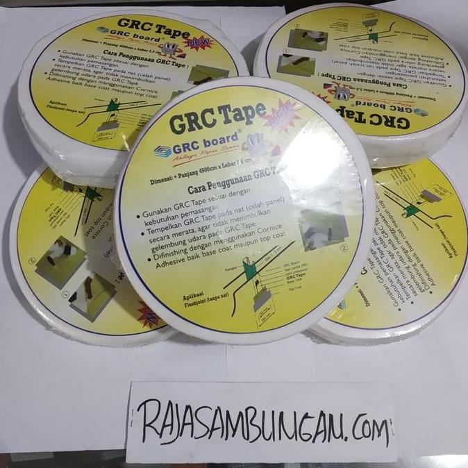 Promo GRC Tape 45 Meter Taxtile Tape 2.5 cm Kasa GRC Putih 5 Pcs Depok Diskon