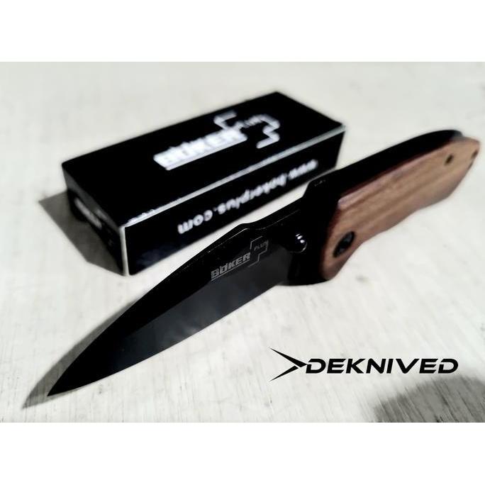 Diskon Pisau Lipat Survival Outdoor Boker Plus Black Rosewood '' Deknived "