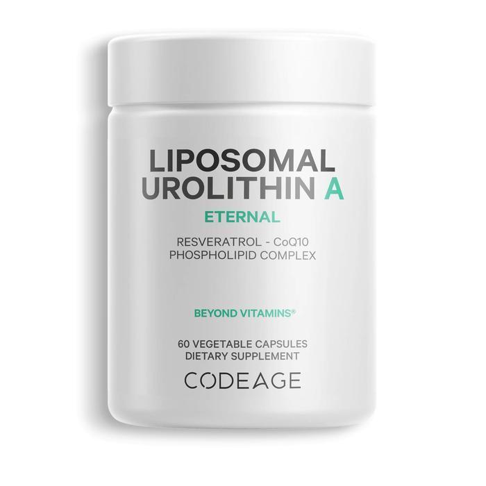 Codeage Liposomal Urolithin A 500mg + Resveratrol 150mg  + CoQ10 60mg | Betaine Anhydrous 102.5mg | 
