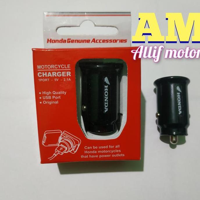 Lariiss- USB Charger HP Motor Honda PCX ADV BEAT DELUXE SCOOPY GENIO Asli AHM