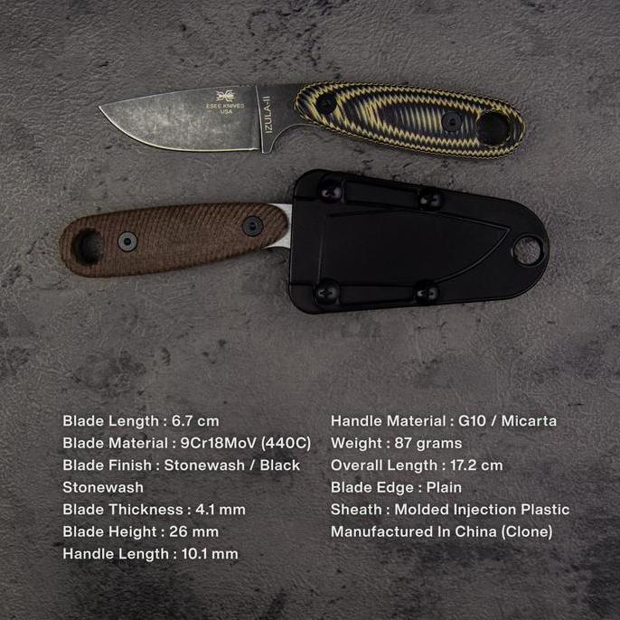Spesial Izula 2 Edc Bushcraft Survival Knife With 440C Blade Micarta G10 Handle