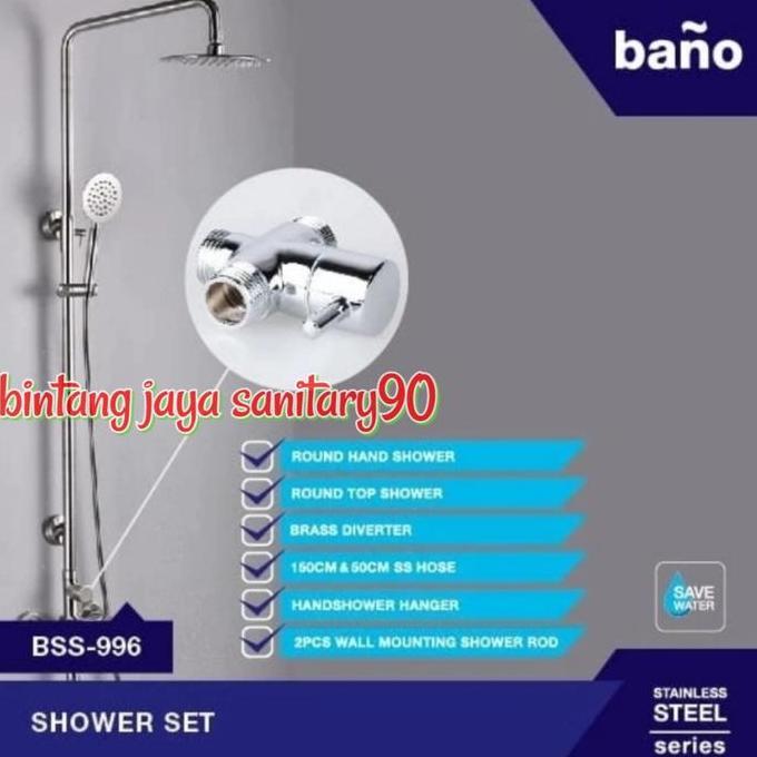 Shower colunm bulet Stainless 304/shower tiang Stainless/shower set