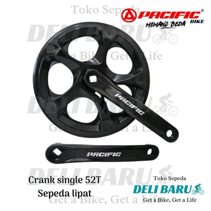 Promo Pacific Crank single chainring 52T sepeda lipat Diskon