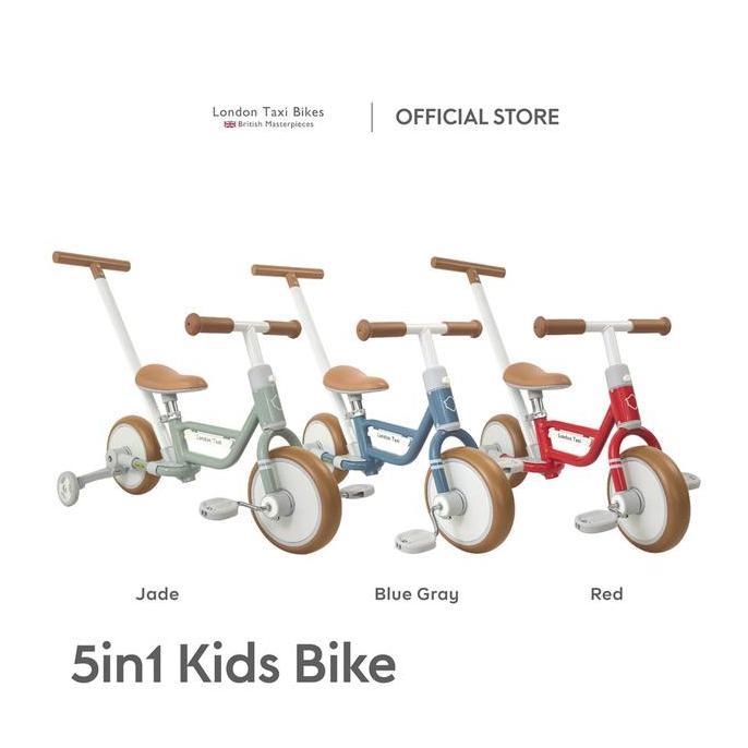 Promo London Taxi 5in1 Kids Bicycle - Sepeda Anak Roda Tiga/Sepeda Dorong Anak/Balance Bike Diskon