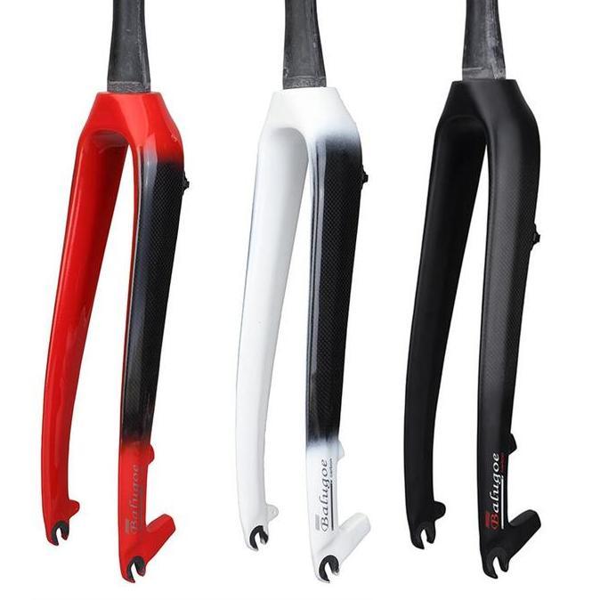 Promo Balugoe Fork Carbon Rigid Tapered Fork Taper Sepeda Roadbike MTB Grave Diskon