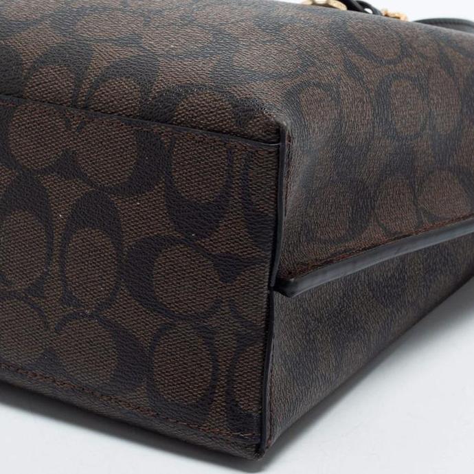 Tas Selempang Coach Wanita Mollie Dark Brown Snature Orinal Branded Authentic