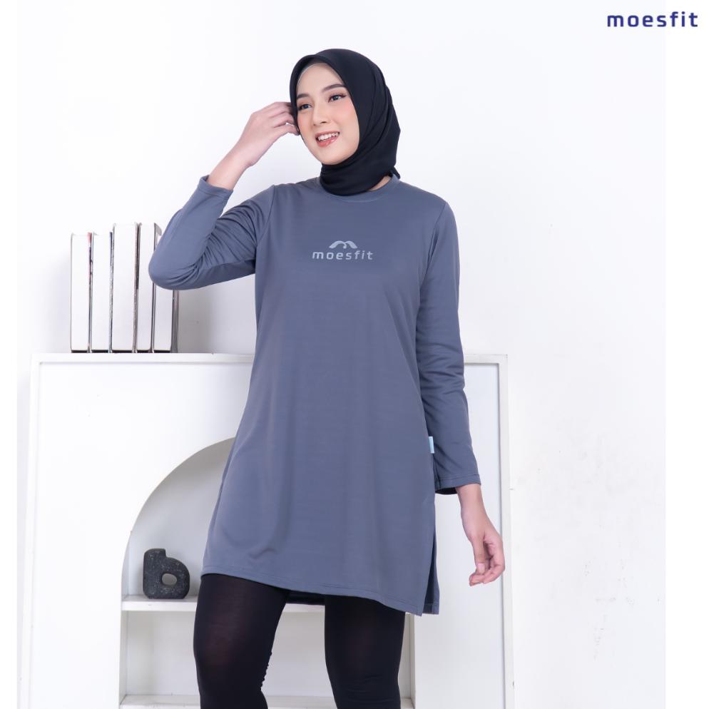 NEW - Atasan Tunik Olahraga Kaos Olahraga Muslimah Bahan Dry Fit