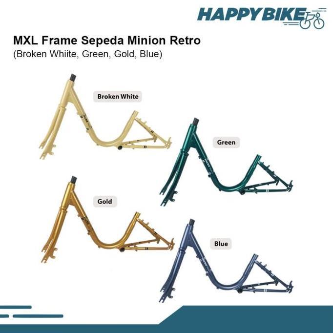Promo MXL Frame Sepeda Minion Retro Ukuran 20" Bahan Steel Bicycle Frame Diskon