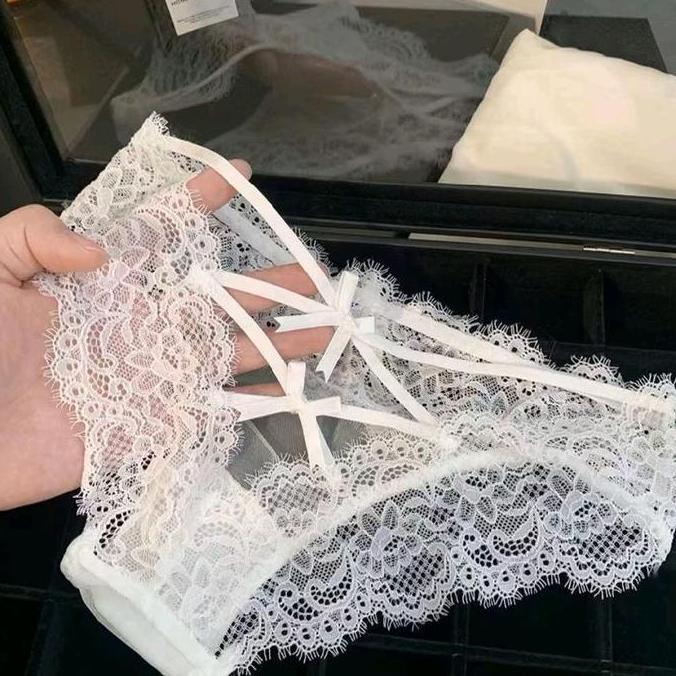 Murah Hazel Panties CD Celana Dalam Renda Lace Sexy Brokat Cute Genic Pakaian Dalam Seserahan brazil