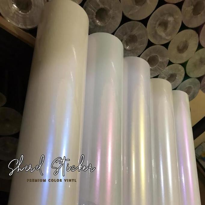 New- skotlet motor lembayung putih sticker scotlite putih lembayung mutiara putih lembayung biru put