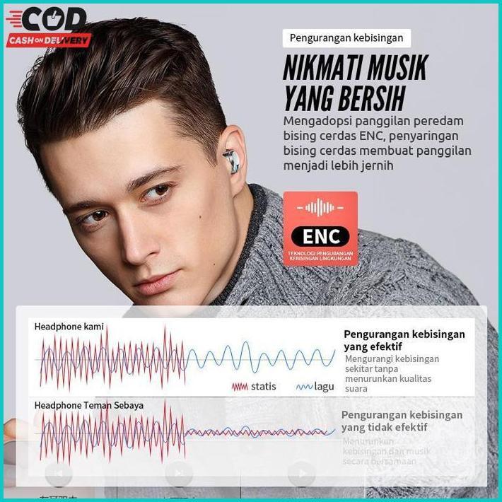 Tws M41 Headset Bluetooth Gaming Earphone Bluetooth Wireless Bass Headphone Bluetooth 5.3 Full Bass 