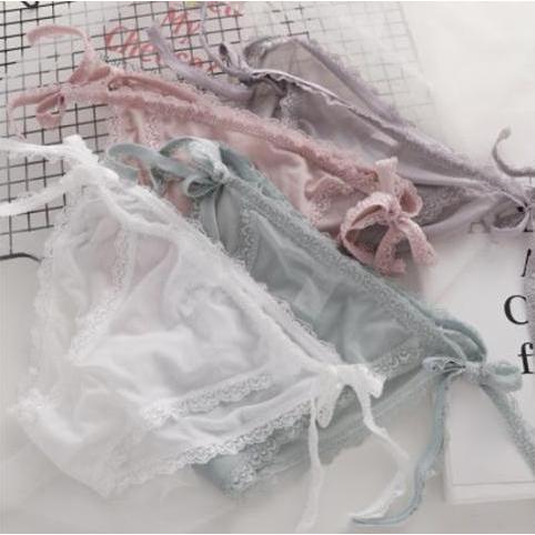 Murah Celana Dalam Wanita Sexy Cd Tali Tipis Lace Low Waist thongs C0750 Non COD