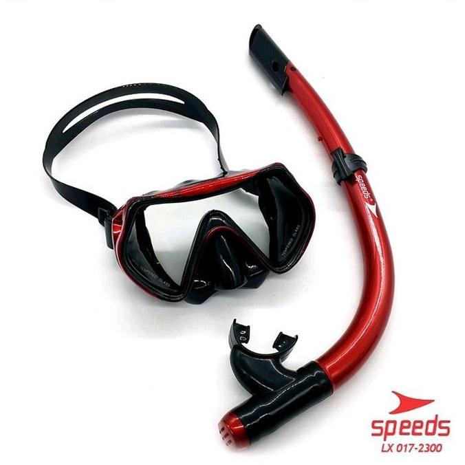 Promo ALAT SNORKELING ORIGINAL KACAMATA SENORKELING ORIGINAL SPEEDS  SET FREE BAG Diskon
