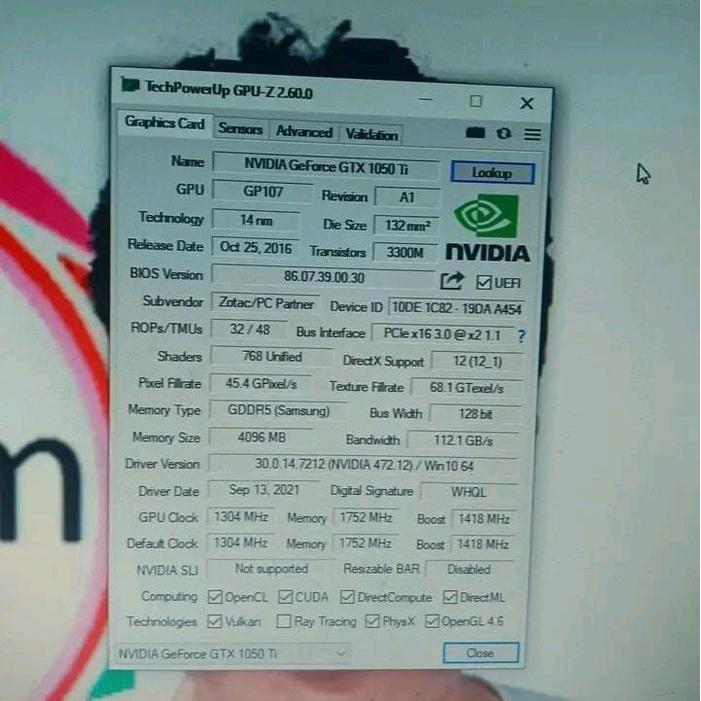 Vga Zotac Gtx1050Ti | Gtx 1050 Ti 4Gb Ddr5 128Bit Gaming Pc Laptop Original Dan Terpercaya