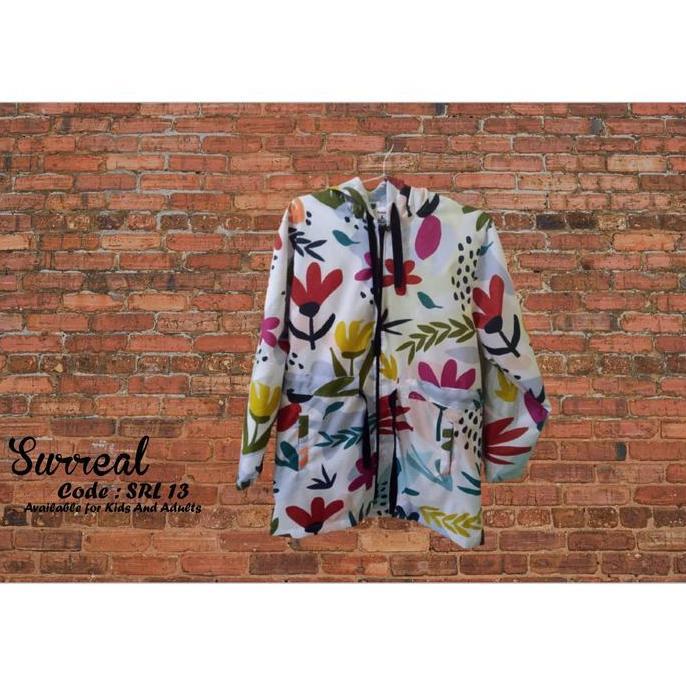 Jaket Wanita Parasut Motif Bunga Kekinian SRL 13