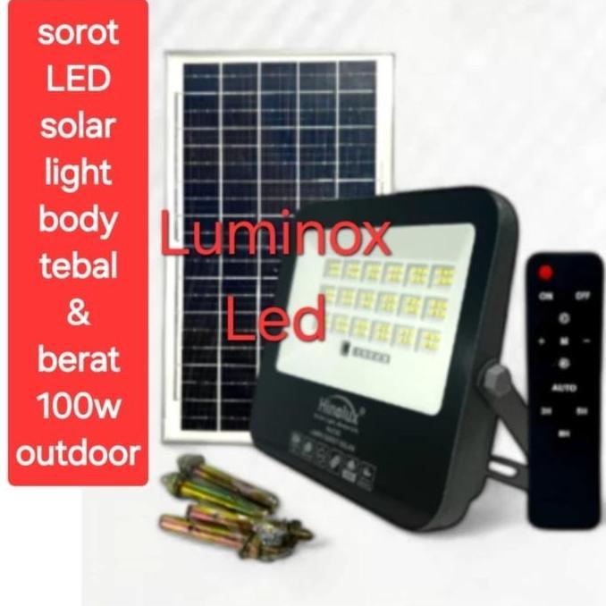 sorot led solar panel surya 100watt 100w tembak flood light 100 watt