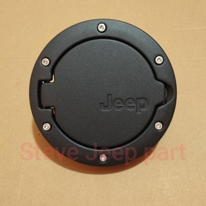 Cover tutup tangki bensin Jeep Wrangler Rubicon JK Tulisan Jeep