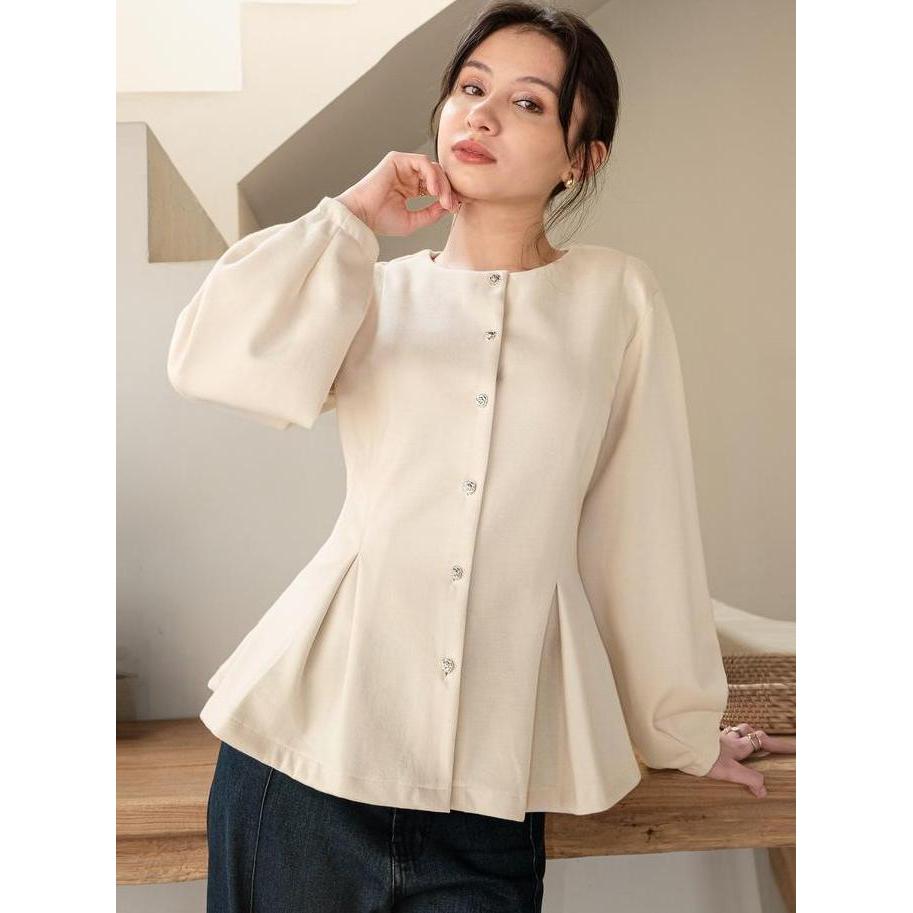 Awet Gracias Label - Kea Blouse - Neo Tailoring - Soft Cotton - Atasan Wanita - Office Attire