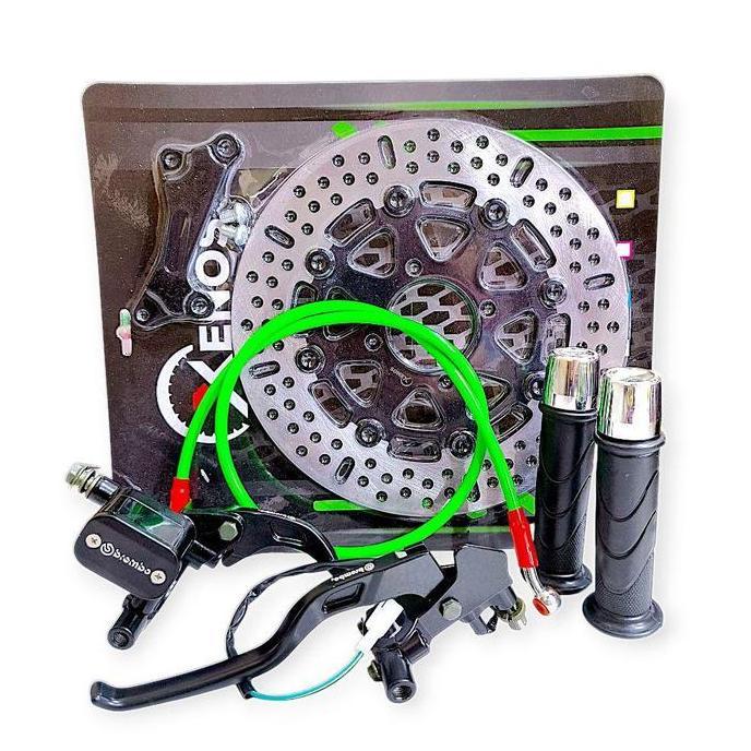 Terlaris Paket Hemat 5In1 Piringan Cakram 260 Mm Master Rem Brembo Selang Rem Racing 95Cm Handgrip H