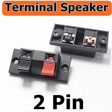 TERMINAL SPEAKER 2 PIN KONEKTOR SPEAKER CAPIT JEPIT 2 PIN COCOK UNTUK BOX SPEAKER AUDIO SOUND SYSTEM