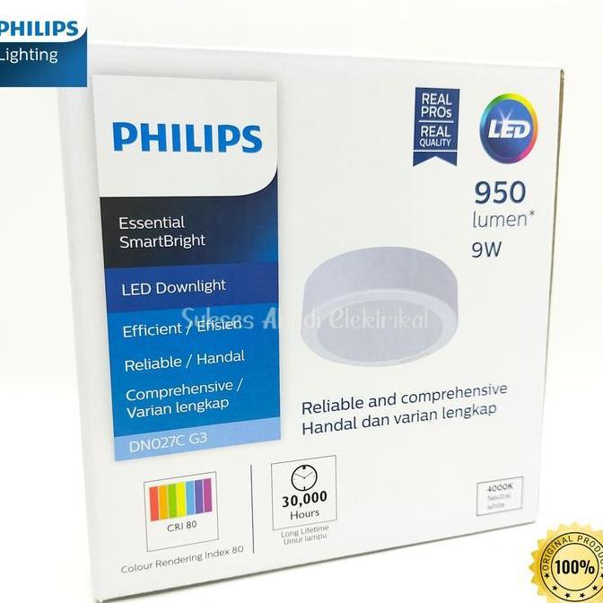 NEW Lampu Downlight Outbow LED Philips 9w DN027C 9 Watt