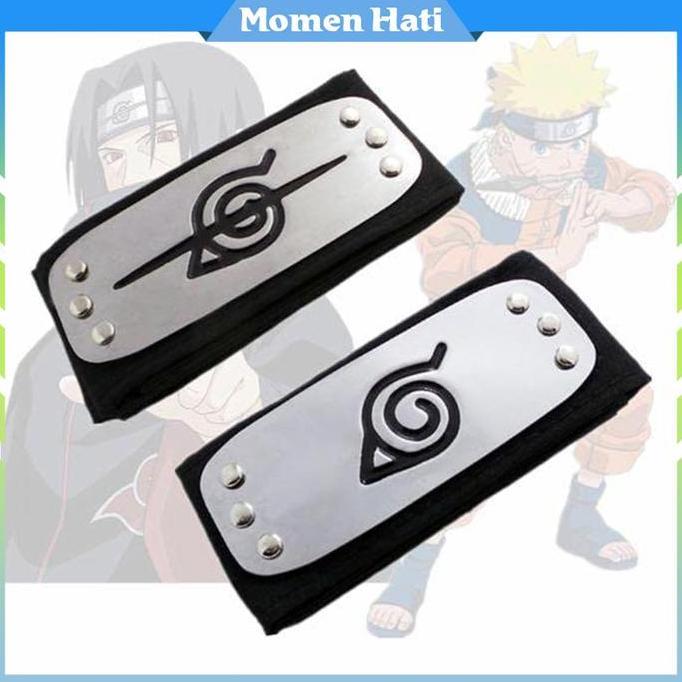 JOVANASHOPID Ikat Kepala Naruto / Ikat Kepala Konoha / Headband Ikat Kepala Cosplay