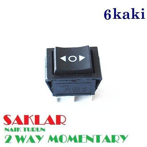 SAKLAR MAJU MUNDUR NAIK TURUN 6 KAKI JENDELA PINTU MOBIL ROBOT MOTOR HITAM MAINAN ANAK MOMENTARY RAH