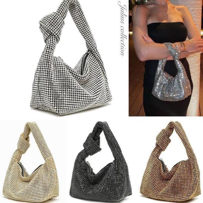 Sylviaori- Tas Pesta Wanita Permata Besar Diamond Shoulder Bag J022