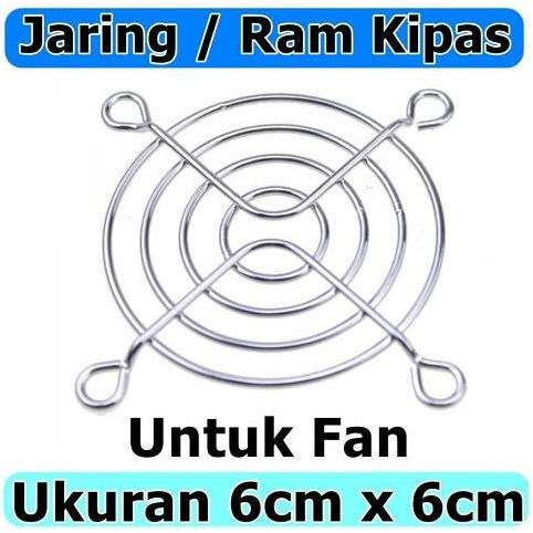 GRILL FAN 6X6CM PENUTUP KIPAS 6X6CM TUTUP KIPAS FAN DC BESI UKURAN 6CM 6X6