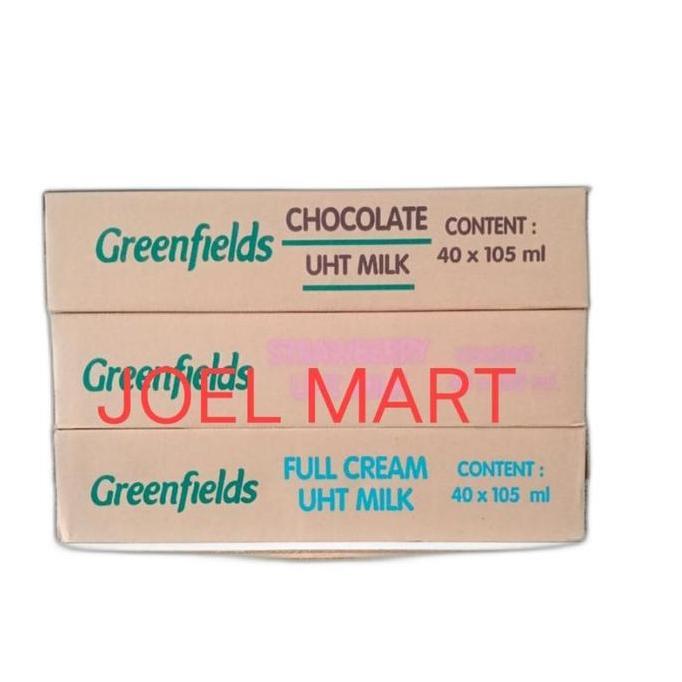 New- GREENFIELDS 105ML 125ML DUS KARTON / SUSU GREENFIELDS 105ML 105 ML UHT 1DUS ISI 40PCS