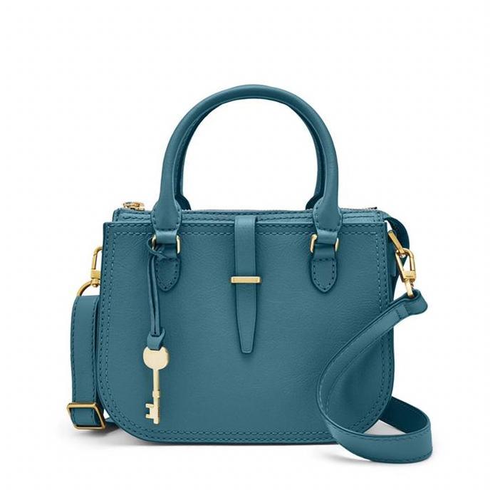 TAS AUTHENTIC WANITA FOSSIL RYDER MINI SATCHEL CARIBBEAN