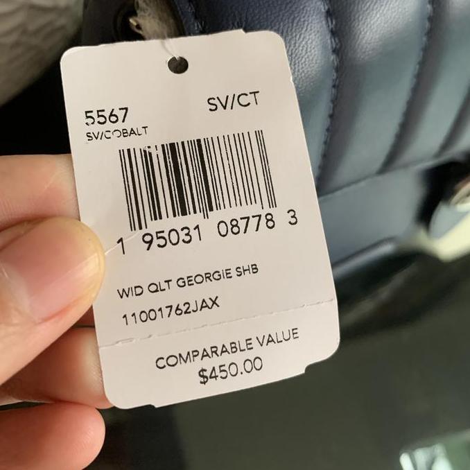 Coach Georgie Quilted Cobalt