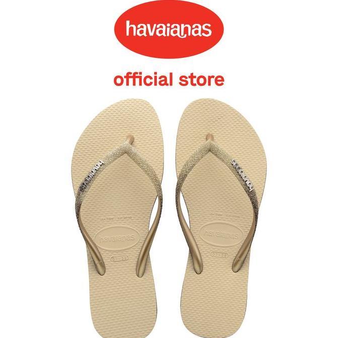 Havaianas 0154 Slim Sparkle Metallic - Sand - Sandal Wanita