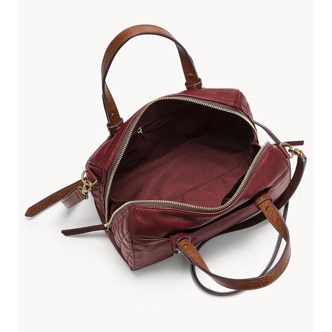 Fossil Rachel Satchel Burgundy