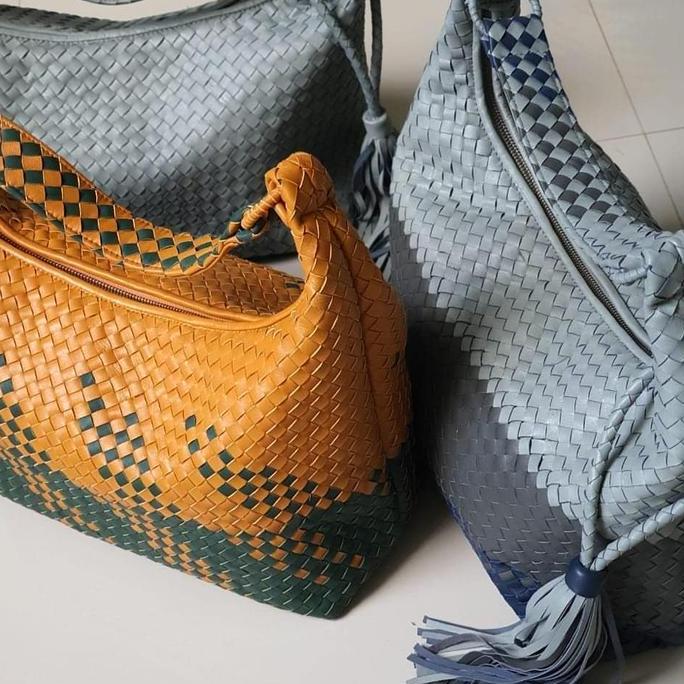 Tas Kulit Anyam Terbaru Tas Wanita Model Tali Panjang