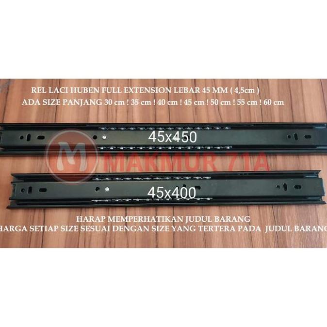 Rel Laci Huben Full Extension 45 Mm - 60 Cm / Rel Laci Double Track