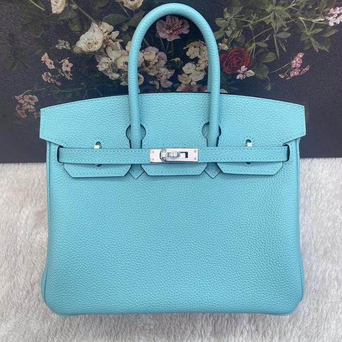 Tas Wanita HM Birkin 25 Togo Leather Buckle Gold Full Handmade Quality