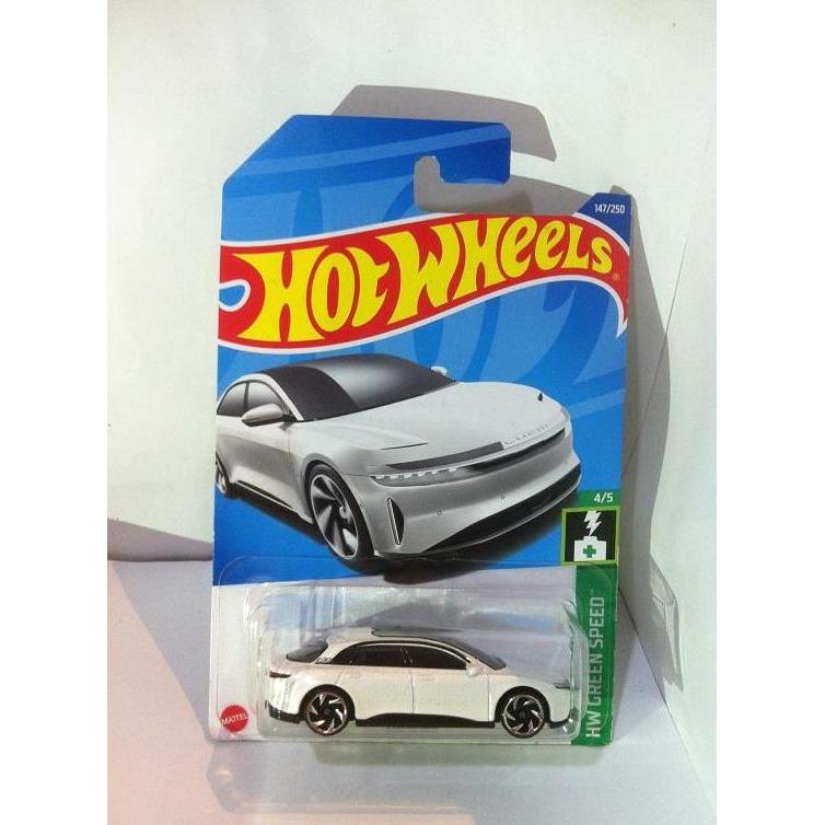 Hot Wheels. 2022 HW Green Speed - Lucid Air. Metalflake White MATTEL