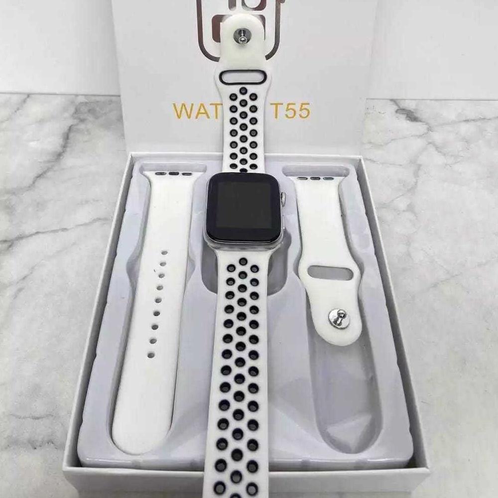 original` garansi jam tangan smartwatch t55 dapat 2 tali / t500 / t500+ bluetooth call touchscreen j