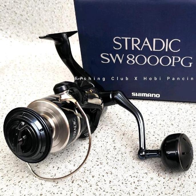 Reel Shimano Stradic Sw 4000 5000 6000 8000 10000 Pg Hg Xg, Reel Pancing Laut , Power Handle , Salt 