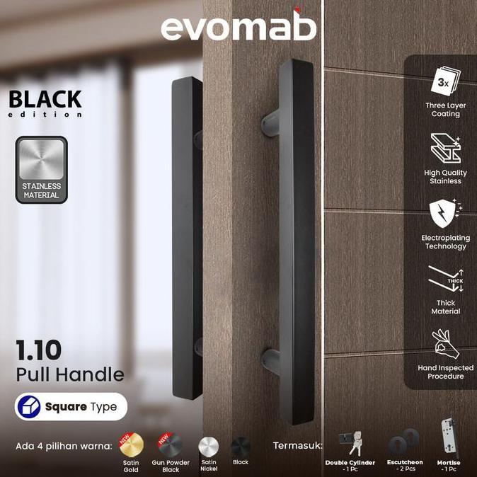 Evomab Pull Handle Pintu Minimalis Hitam 1.10