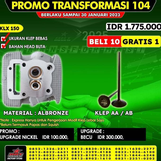 Cylinder Head Klx 150 Brt