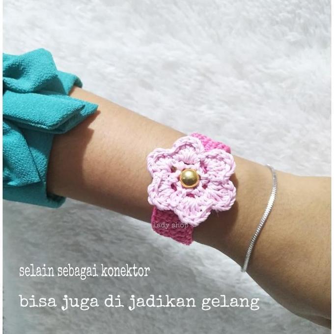 Discount Konektor Masker Hijab Rajut Penghubung Tali Masker Earloop 2In1