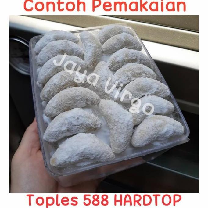 Best- Toples 588 HARDTOP kotak / toples kue nastar / toples kue kering kotak