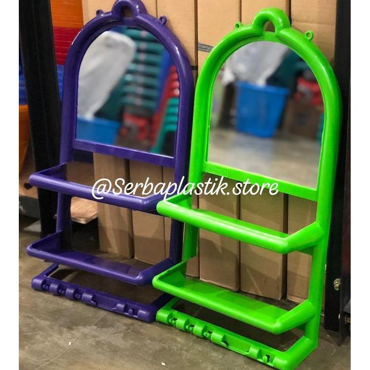 Rak gantung kamar mandi / rak sabun plastik / bath holder cermin kecil