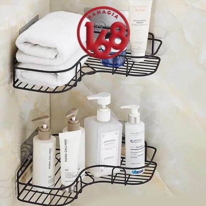 Rak sabun shampoo Rak sudut dinding Rak bumbu dapur Besi Paku
