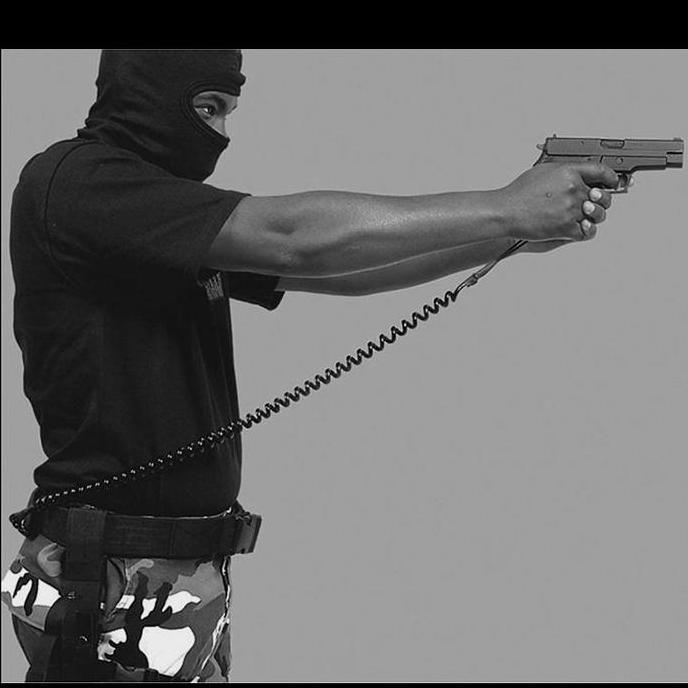 BREXAF tali sling pistol tactical lanyard spring belt handgun airsoft safety